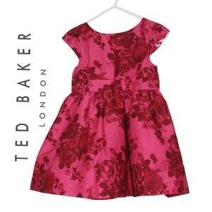 Baker by Ted Baker Magenta Floral Girl's Dress Size 2 Years